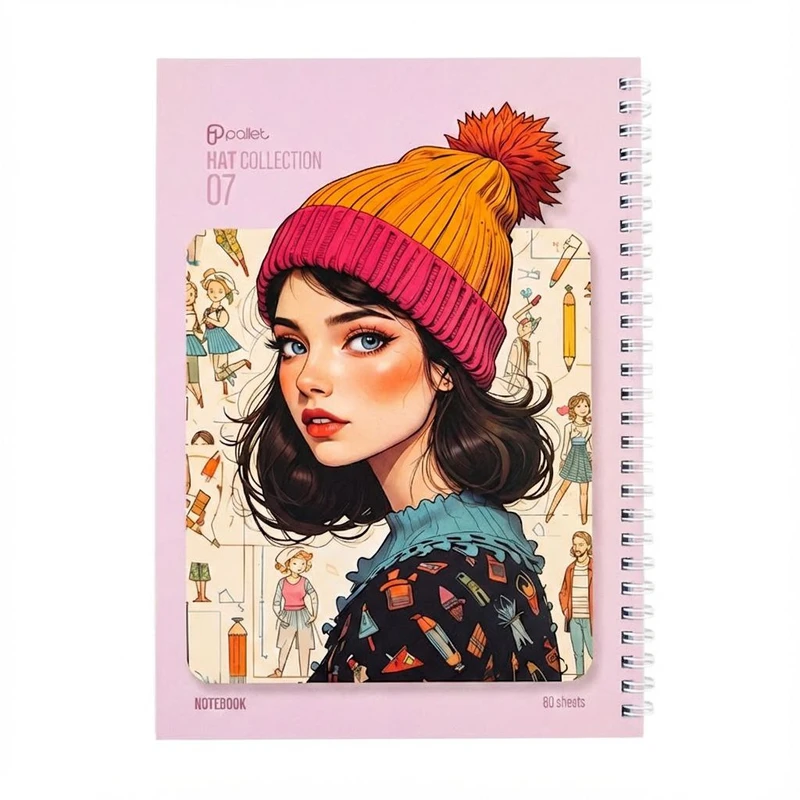 دفتر مشق 80 برگ پالت طرح کلاه