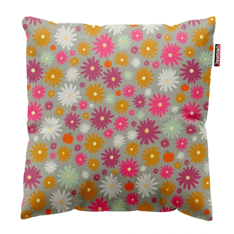 کوسن پاد آفرین طرح گل کد 3667 سایز 30*30 سانتی متر