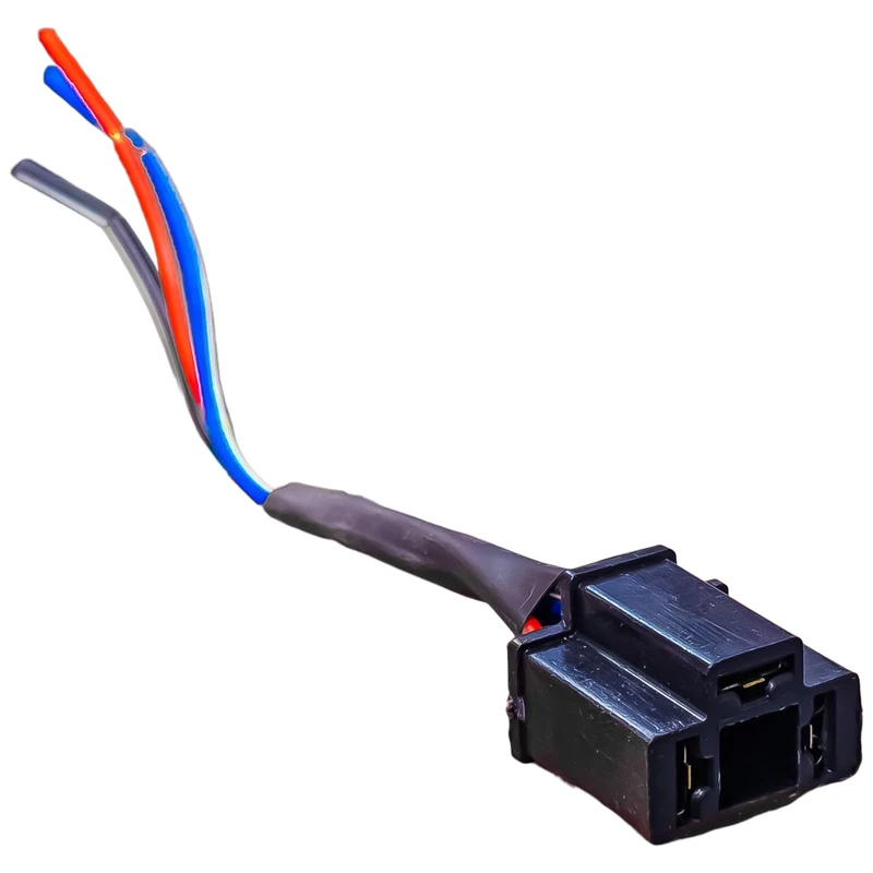 سوکت پشت لامپ چراغ جلو بست یدک مدل 3 فیش مناسب برای سایپا شاهین و آریا