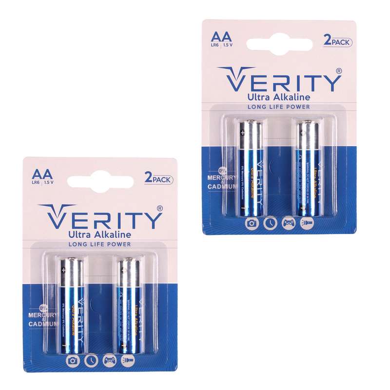 باتری قلمی وریتی مدل Ultra Alkaline بسته چهار عددی باتری قلمی وریتی مدل Ultra Alkaline بسته چهار عددی
