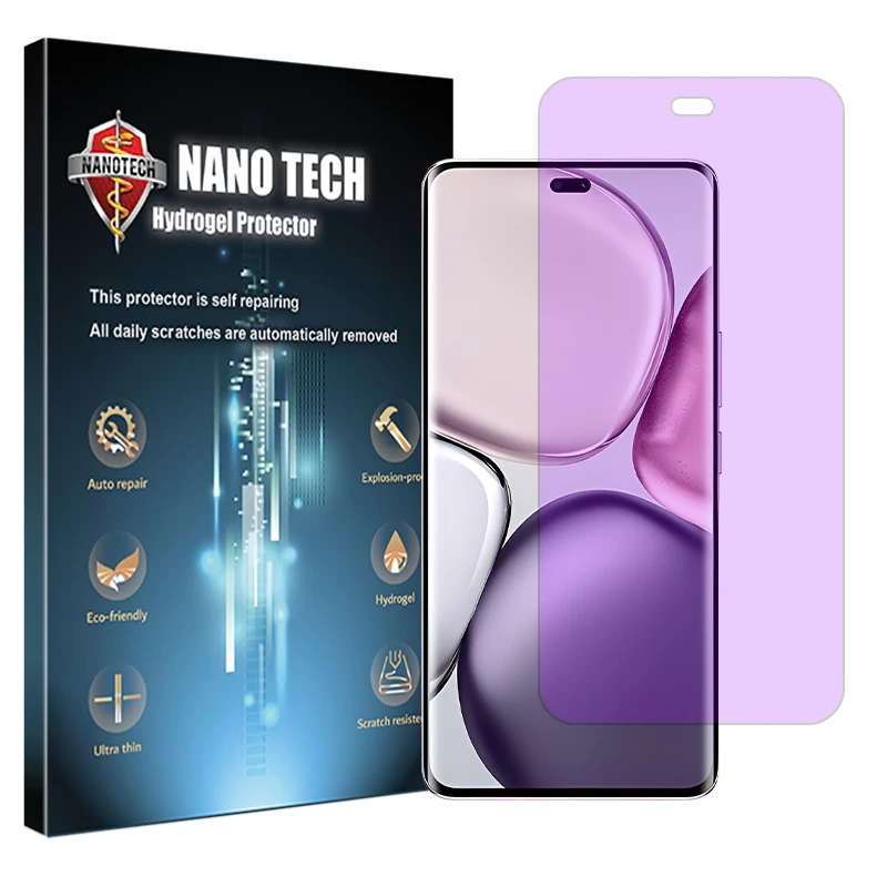 محافظ صفحه نمایش آنتی پرپل نانوتک مدل هیدروژلی مناسب برای گوشی موبایل آنر X9c