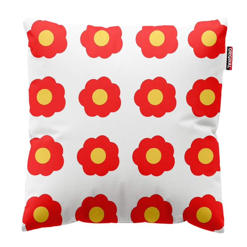 کوسن پاد آفرین مدل مینیمال طرح گل و برگ کد PK403552 سایز 40*40 سانتی متر