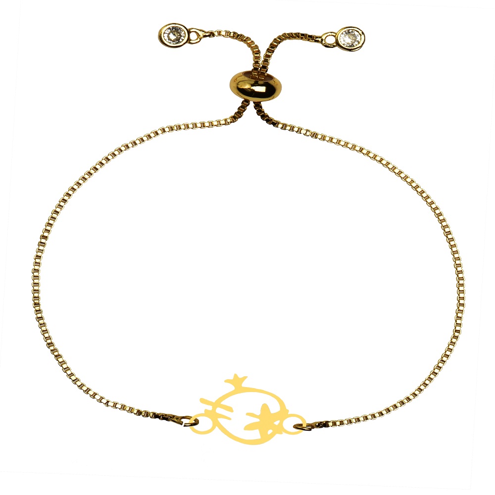دستبند طلا 18 عیار زنانه کرابو طرح انار مدل kr101010