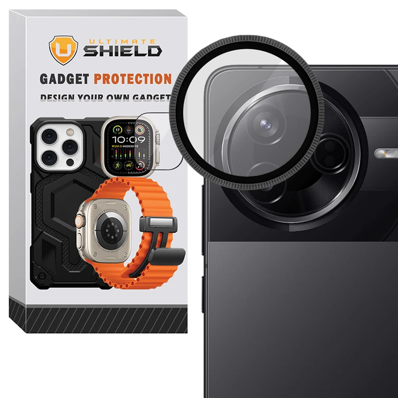 محافظ لنز دوربین آلتیمیت شیلد مدل Ridged مناسب برای گوشی موبایل شیائومی POCO F7 Pro