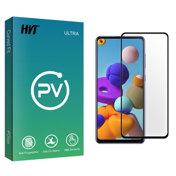 محافظ صفحه نمایش شیشه ای اچ وی تی مدل PV مناسب برای گوشی موبایل سامسونگ Galaxy A21s