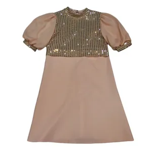 پیراهن دخترانه مدل پولکی شقایق 4030111