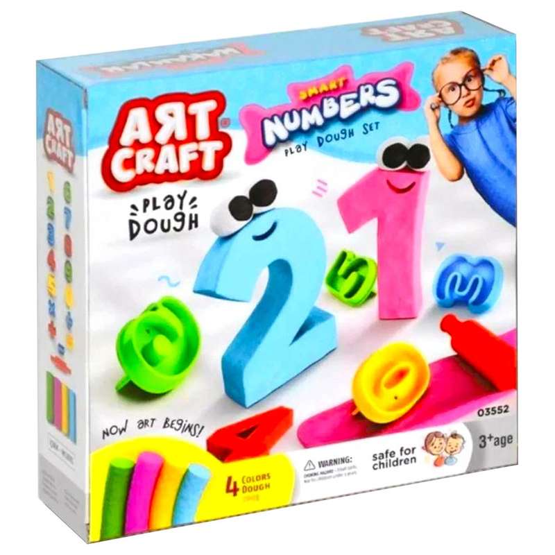 خمیر بازی مدل Smart Numbers Play Dough Set کد 03552 مجموعه 20 عددی