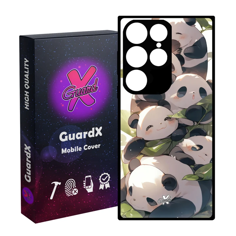 کاور گارد ایکس طرح پاندا مدل Glass10652 مناسب برای گوشی موبایل سامسونگ Galaxy S24 Ultra