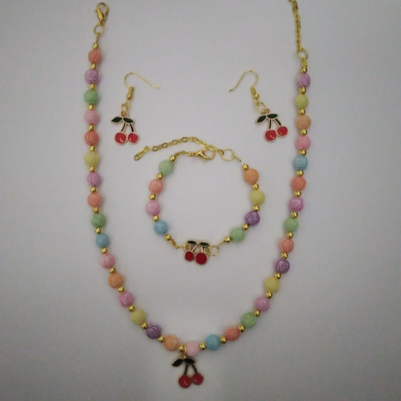 نیم ست دخترانه مدل m0265 طرح گیلاس