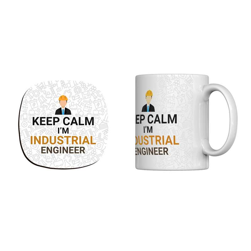 ماگ ترمه طراحان ایده مدل  industrial engineer کد cfp1265 به همراه زیرلیوانی