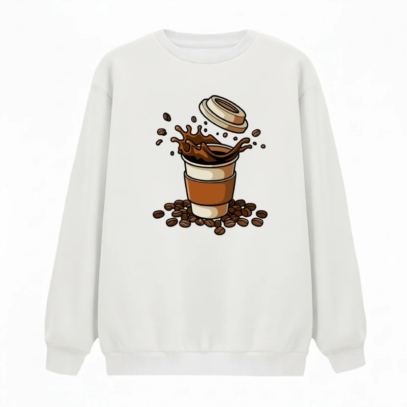 سویشرت زنانه مدل لیوان قهوه کد v16 