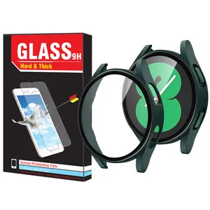 Hard And Thick PC-Bumper-HT Cover For Samsung Galaxy Watch 4 40mm with screen protector