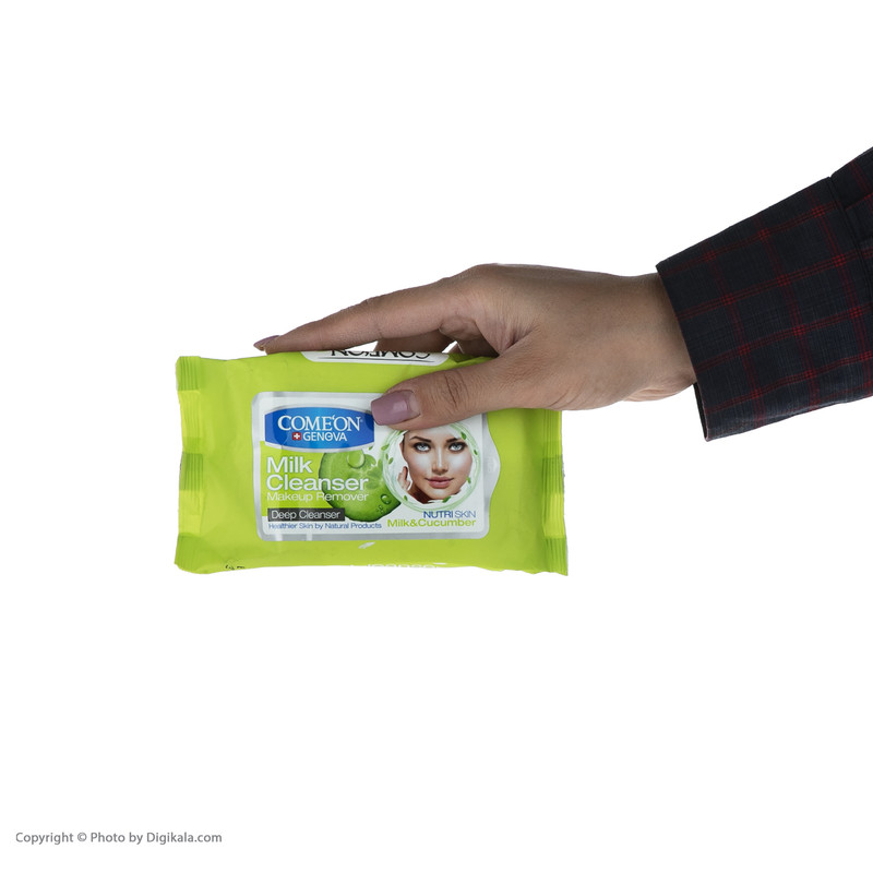 دستمال مرطوب کامان مدل شیرپاکن بسته 20 عددی
