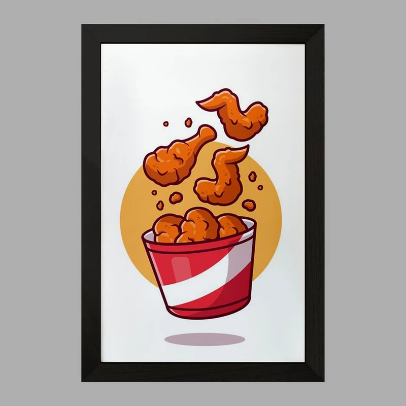 تابلو خندالو مدل فست فود سوخاری کد 29468