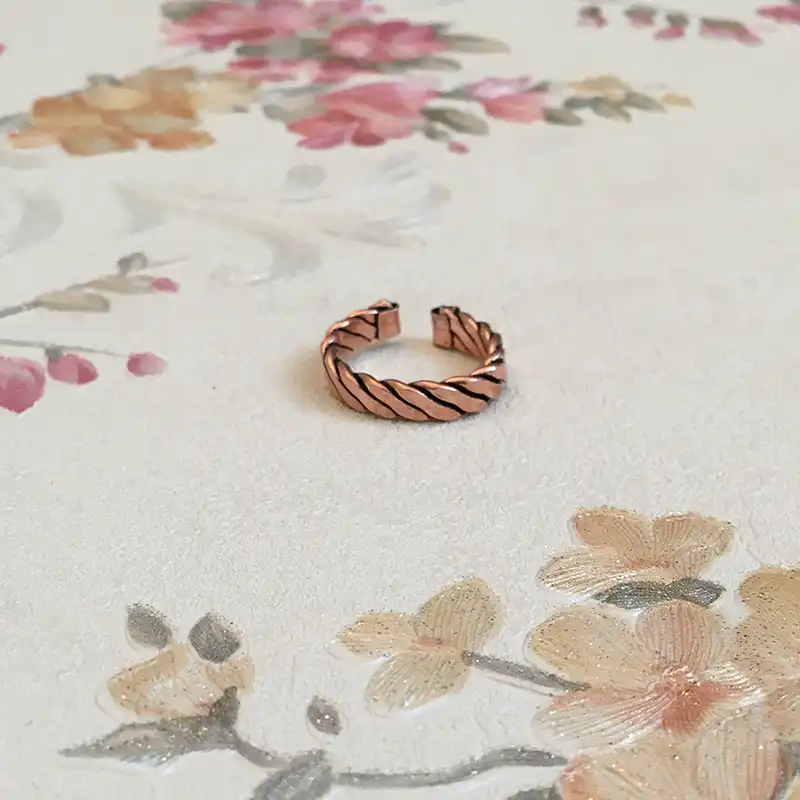 انگشتر مدل مسی طرح گندمی