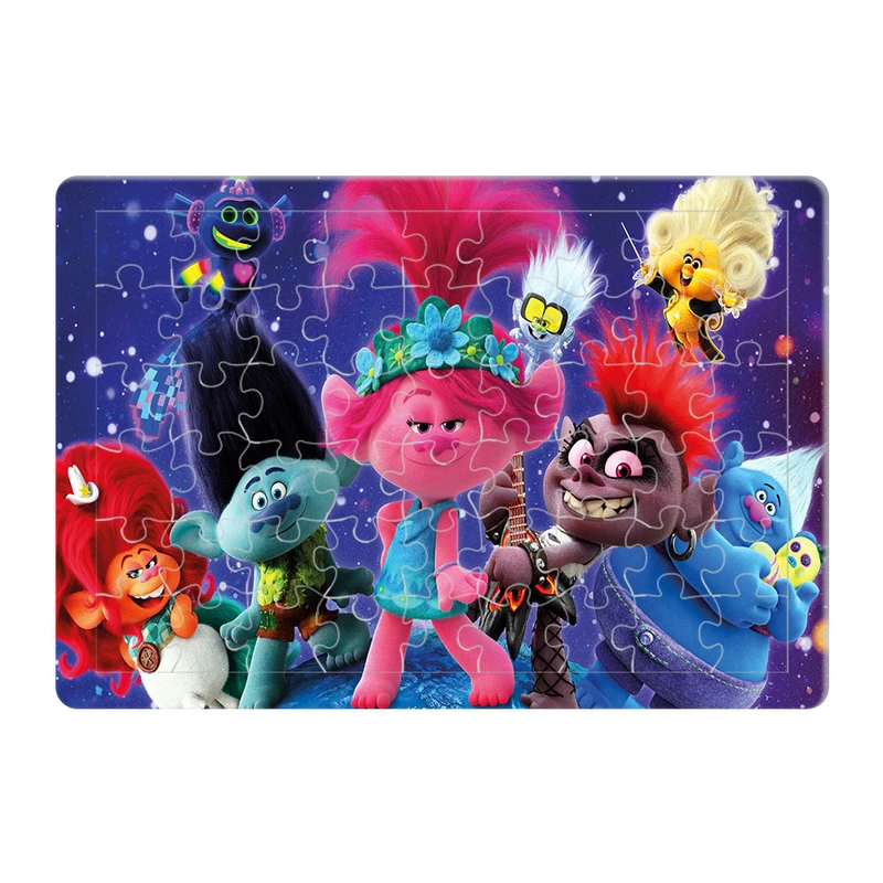 پازل 54 تکه هومرو مدل PL741 طرح انیمیشن ترول ها