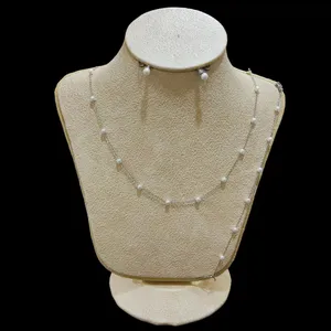 نیم ست زنانه مدل مروارید و زنجیر ظریف کد NM02