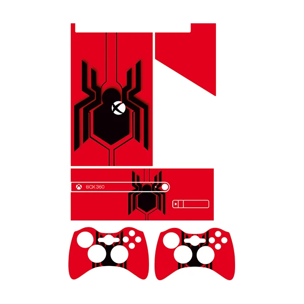 برچسب ایکس باکس 360 سوپر اسلیم توییجین وموییجین مدل Spiderman 09 مجموعه 5 عددی