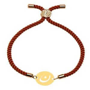 دستبند طلا 18 عیار زنانه الن نار مدل طرح حرف ن ELN101475