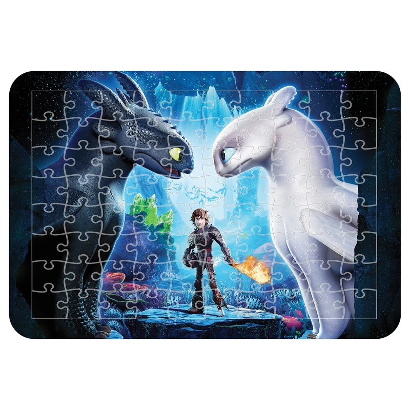 پازل 54 تکه مدل CHB1283 طرح انیمیشن هیکاپ مربی اژدها