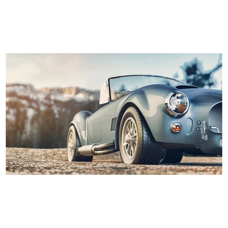 فرش پارچه‌ای مدل فرشینه طرح ماشین کلاسیک شلبی کبرا کد AR3059776