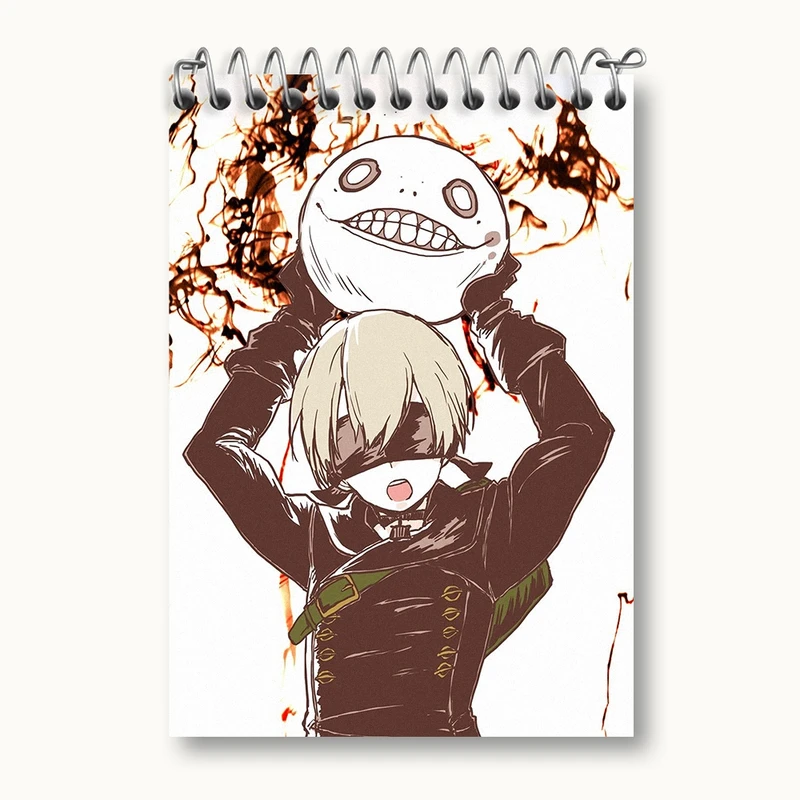 دفتر یادداشت 50 برگ خندالو مدل بازی نیر اتوماتا (Nier Automata)  کد 31578