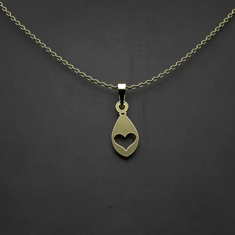 گردنبند طلا 18 عیار زنانه مدوپد مدل قلب کد II1042