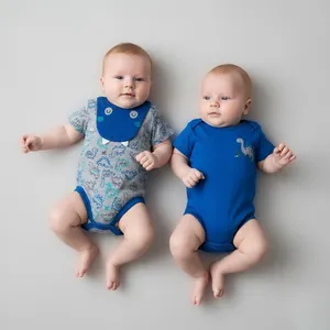 بادی آستین کوتاه نوزادی فیورلا کد 10303 بسته 2 عددی