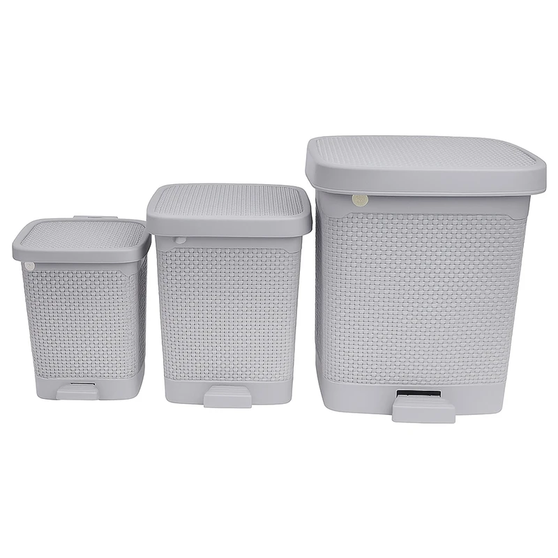 سطل زباله پدالی برتیکا مدل Bert333 مجموعه سه عددی