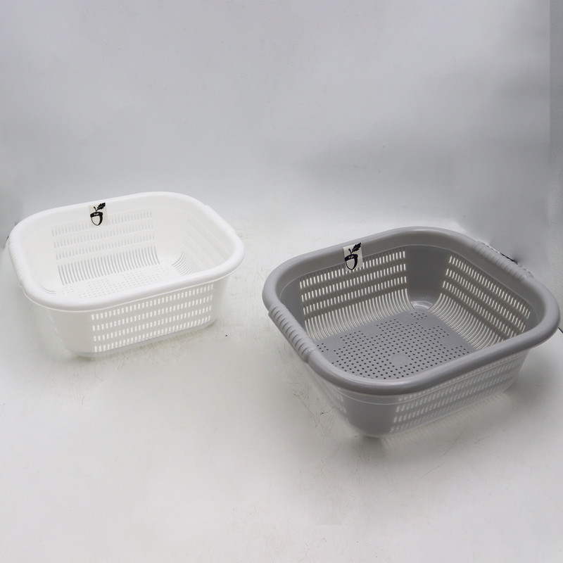 آبکش و لگن مدل بلوط کد YPK-T38-26x24CM بسته 2 عددی