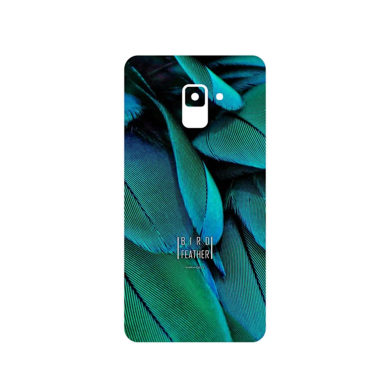برچسب پوششی ماهوت مدل Green Feather مناسب برای گوشی موبایل سامسونگ Galaxy A8 Plus 2018