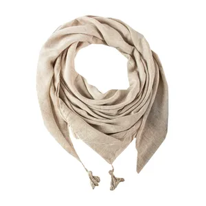 روسری زنانه مدل نخی ساده منگوله دار وارداتی