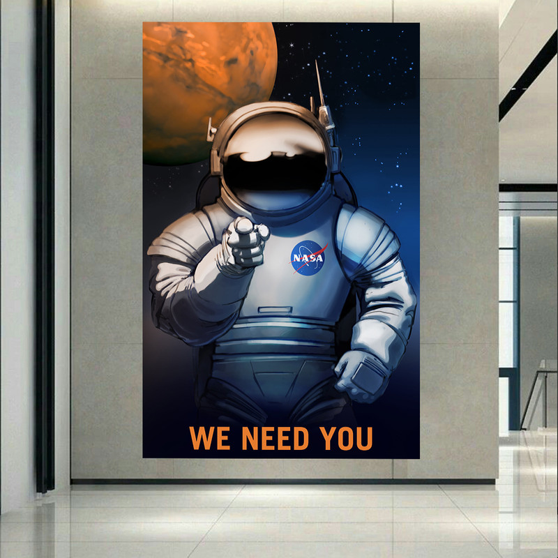 تابلو بوم طرح فضانورد ناسا مدل We Need You کد AR4920