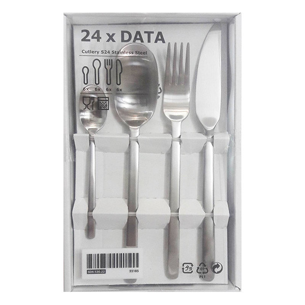 سرویس قاشق و چنگال غذاخوری 24 پارچه ایکیا مدل DATA