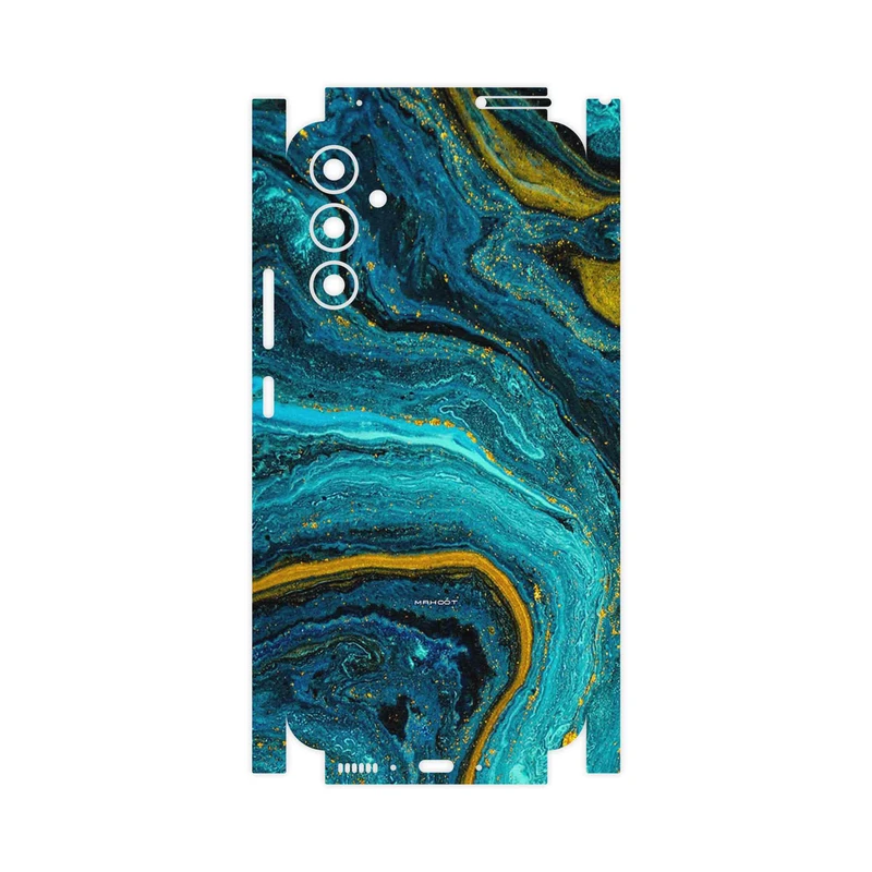 برچسب پوششی ماهوت مدل Turquoise marblewith golden streaks-FullSkin مناسب برای گوشی موبایل سامسونگ Galaxy A34