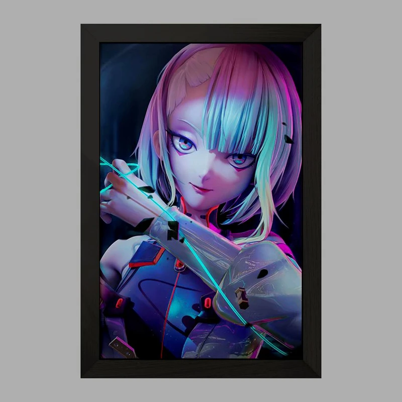 تابلو خندالو مدل لوسی انیمه سایبرپانک کد 24002