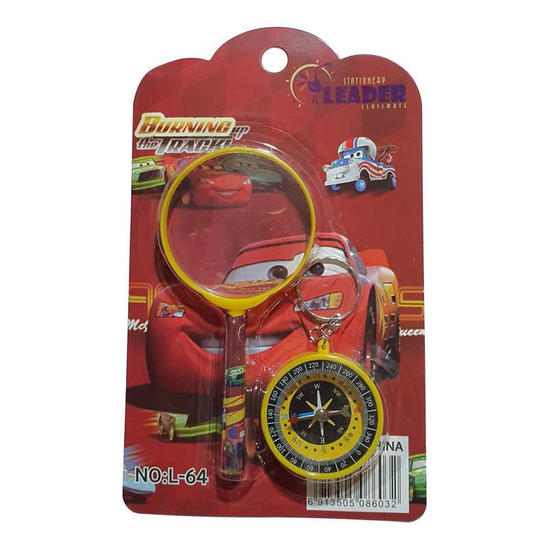 ست ذره بین و قطب نما مدل انیمیشن ماشین ها