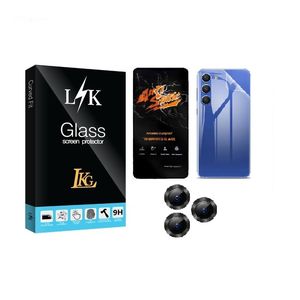 محافظ صفحه نمایش ال کا جی مدل LK Anti Static مناسب برای گوشی موبایل سامسونگ Galaxy A14 به همراه محافظ پشت گوشی و لنز دوربین