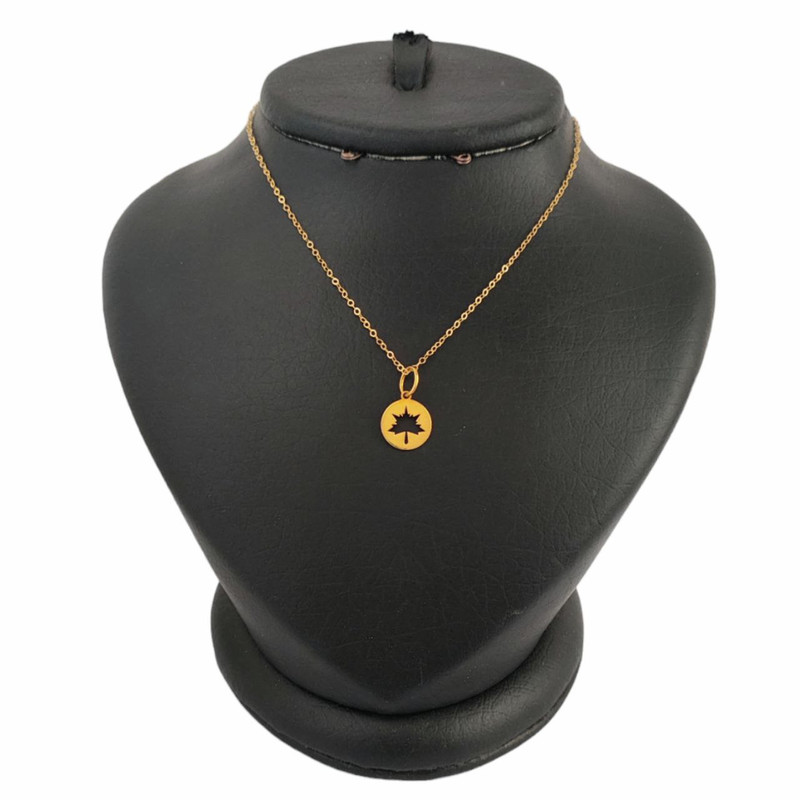 گردنبند طلا 18 عیار زنانه لیردا مدل برگ ngn