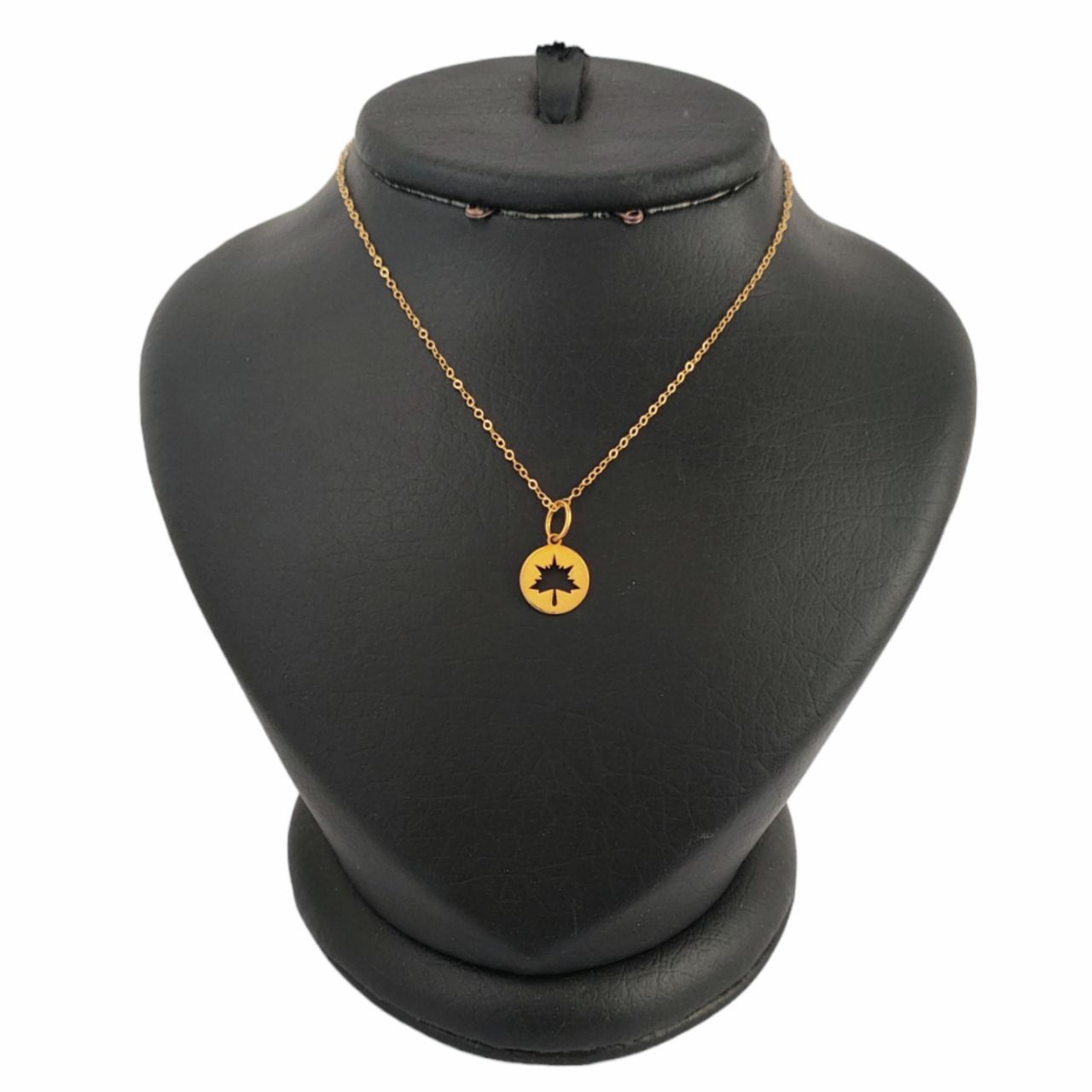 گردنبند طلا 18 عیار زنانه لیردا مدل برگ ngn - - 1