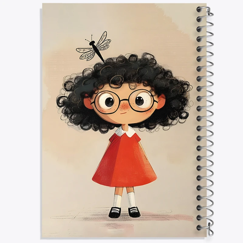 دفتر شطرنجی 50 برگ خندالو طرح دخترانه کد F8380