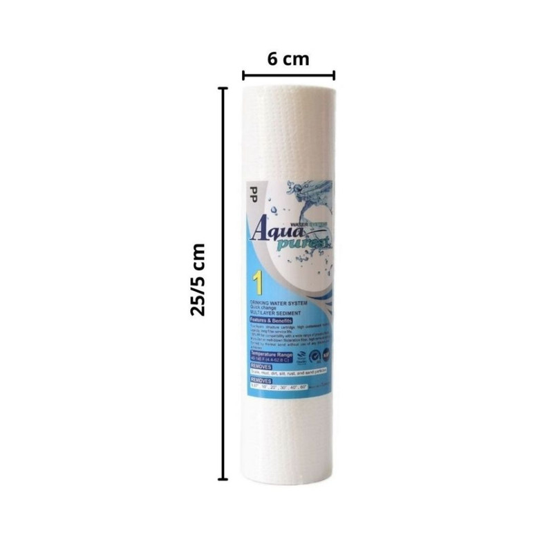 فیلتر دستگاه تصفیه کننده آب آکوا پیورست مدل PP-5 MICRON مجموعه 4 عددی
