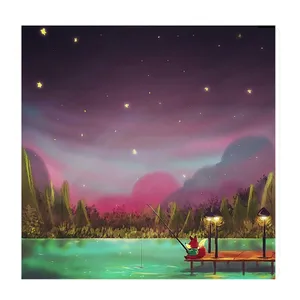 تابلو کودک و نوزاد طرح روباه ماهیگیر کد wkt213