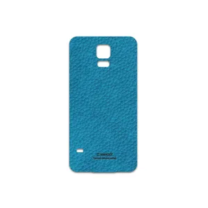 MAHOOT Blue-Leather Cover Sticker for Samsung Galaxy S5