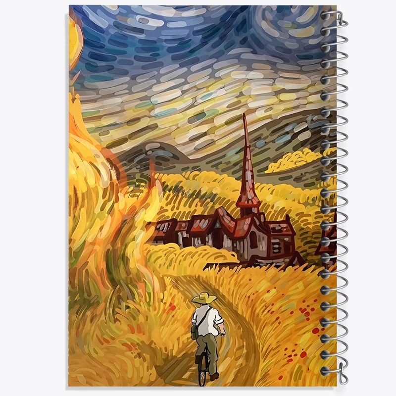 دفتر لیست خرید 50 برگ خندالو طرح ونسان ونگوگ کد F5087