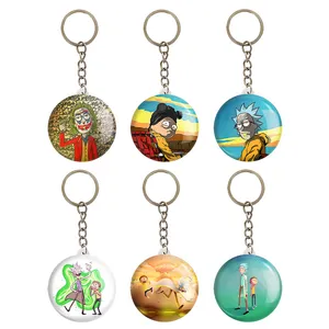 جاکلیدی خندالو مدل انیمیشن ریک و مورتی Rick and Morty کد 1699A مجموعه 6 عددی
