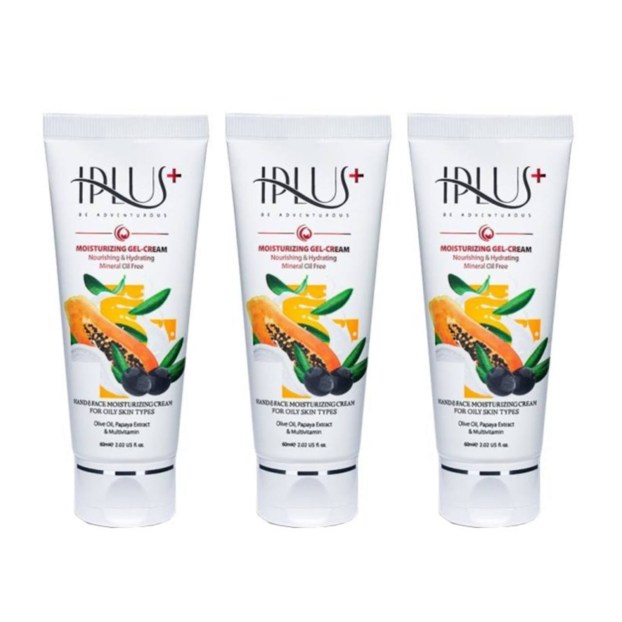 کرم مرطوب کننده آی پلاس مدل روغن زیتون پاپایا مناسب پوست چرب حجم 60 میلی لیتر بسته 3 عددی