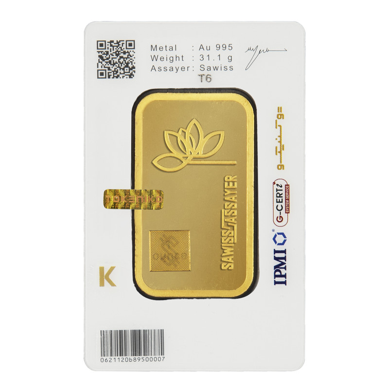 شمش طلا 24 عیار توکنیکو مدل GOU-31-1 - 2