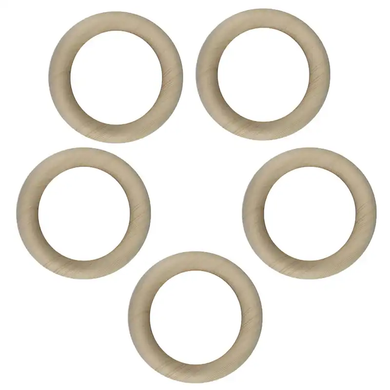 اسلایس چوبی مدل حلقه چوبی مدل 40mm بسته 5 عددی