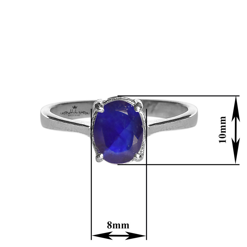 انگشتر نقره زنانه نقره جات لطفی مدل یاقوت کد ANZS06E02